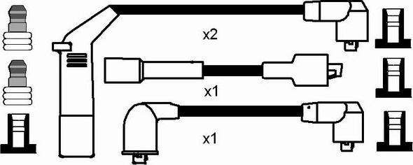 NGK 7367 - Комплект проводів запалювання autozip.com.ua