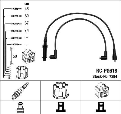 NGK 7294 - Комплект проводів запалювання autozip.com.ua