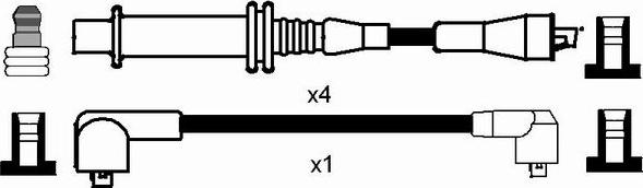 NGK 7294 - Комплект проводів запалювання autozip.com.ua