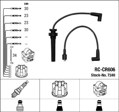 NGK 7248 - Комплект проводів запалювання autozip.com.ua