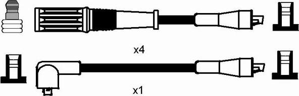 NGK 7206 - Комплект проводів запалювання autozip.com.ua