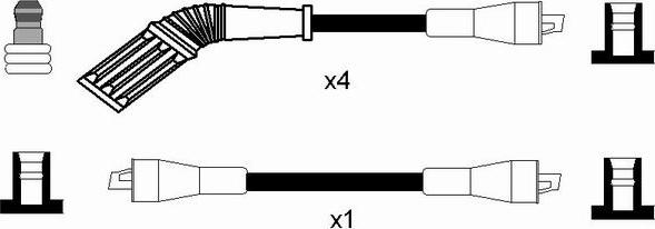 NGK 7208 - Комплект проводів запалювання autozip.com.ua