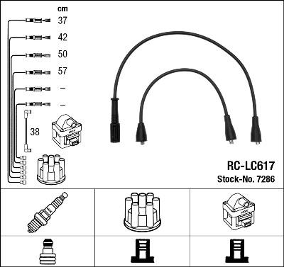 NGK 7286 - Комплект проводів запалювання autozip.com.ua