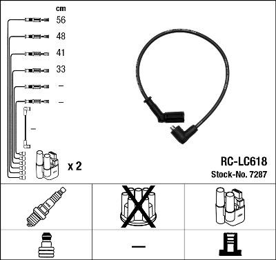 NGK 7287 - Комплект проводів запалювання autozip.com.ua