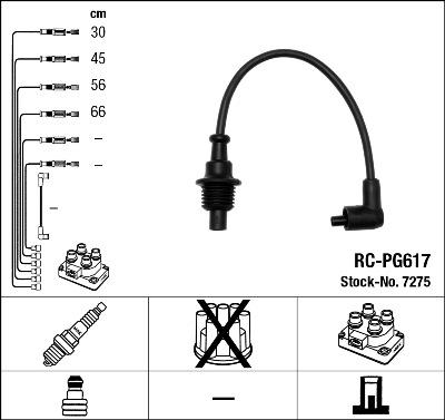 NGK 7275 - Комплект проводів запалювання autozip.com.ua