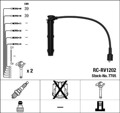NGK 7705 - Комплект проводів запалювання autozip.com.ua