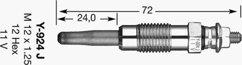 NGK D-Power  1 - Свічка розжарювання autozip.com.ua