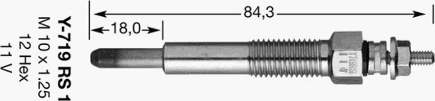 NGK Y-719RS1 - Свічка розжарювання autozip.com.ua