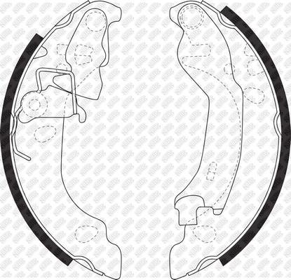 NiBK FN0586 - Комплект гальм, барабанний механізм autozip.com.ua