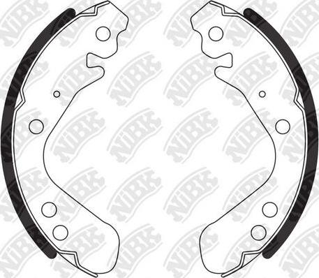 NiBK FN0656 - Комплект гальм, барабанний механізм autozip.com.ua