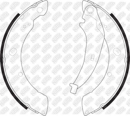 NiBK FN33002 - Комплект гальм, барабанний механізм autozip.com.ua