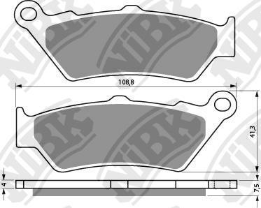 NiBK PM114 - Гальмівні колодки, дискові гальма autozip.com.ua