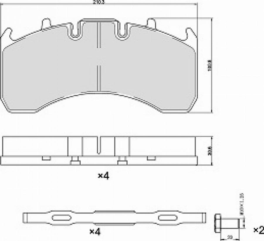 NiBK PN999704 - Гальмівні колодки, дискові гальма autozip.com.ua