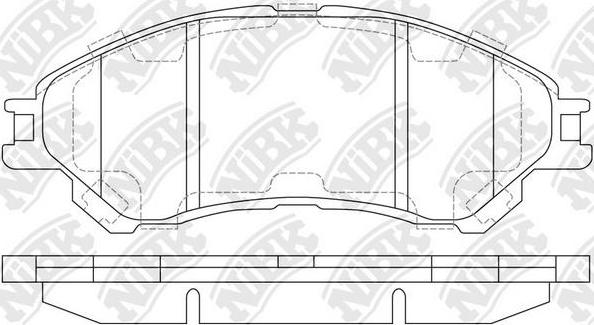 NiBK PN9809 - Гальмівні колодки, дискові гальма autozip.com.ua