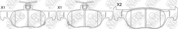 NiBK PN5822 - Гальмівні колодки, дискові гальма autozip.com.ua