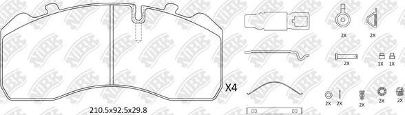 NiBK PN0909 - Гальмівні колодки, дискові гальма autozip.com.ua