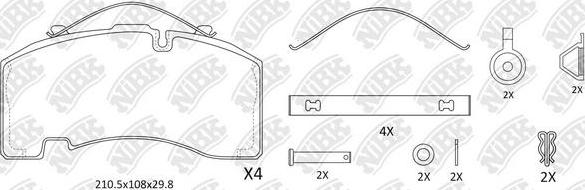 NiBK PN0917 - Гальмівні колодки, дискові гальма autozip.com.ua