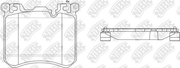 NiBK PN0495 - Гальмівні колодки, дискові гальма autozip.com.ua