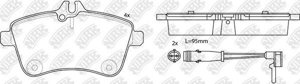 NiBK PN0490W - Гальмівні колодки, дискові гальма autozip.com.ua