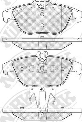 NiBK PN0460 - Гальмівні колодки, дискові гальма autozip.com.ua