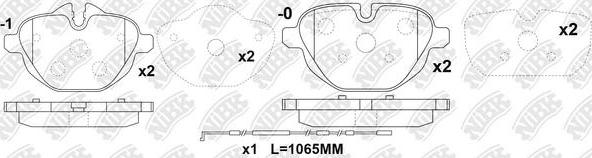 NiBK PN0546W - Гальмівні колодки, дискові гальма autozip.com.ua