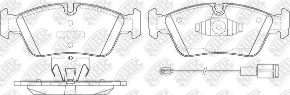 NiBK PN0510W - Гальмівні колодки, дискові гальма autozip.com.ua