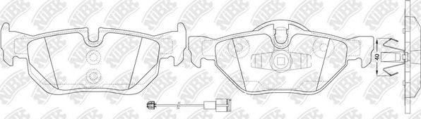 NiBK PN0511W - Гальмівні колодки, дискові гальма autozip.com.ua