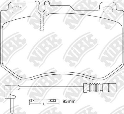 NiBK PN0584W - Гальмівні колодки, дискові гальма autozip.com.ua