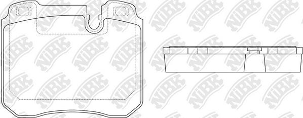 NiBK PN0059 - Гальмівні колодки, дискові гальма autozip.com.ua