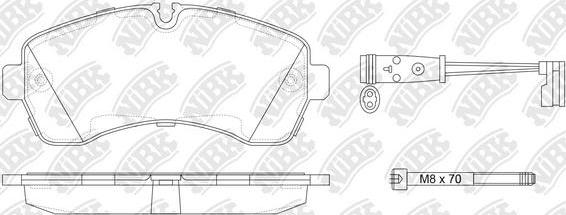 NiBK PN0036W - Гальмівні колодки, дискові гальма autozip.com.ua