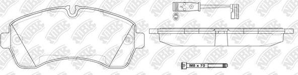 NiBK PN0036W - Гальмівні колодки, дискові гальма autozip.com.ua