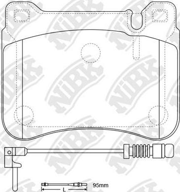 NiBK PN0037W - Гальмівні колодки, дискові гальма autozip.com.ua