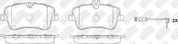 NiBK PN0199W - Гальмівні колодки, дискові гальма autozip.com.ua