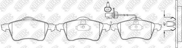 NiBK PN0108W - Гальмівні колодки, дискові гальма autozip.com.ua