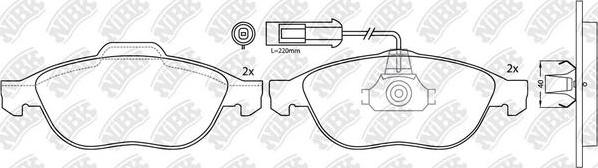 NiBK PN0127W - Гальмівні колодки, дискові гальма autozip.com.ua