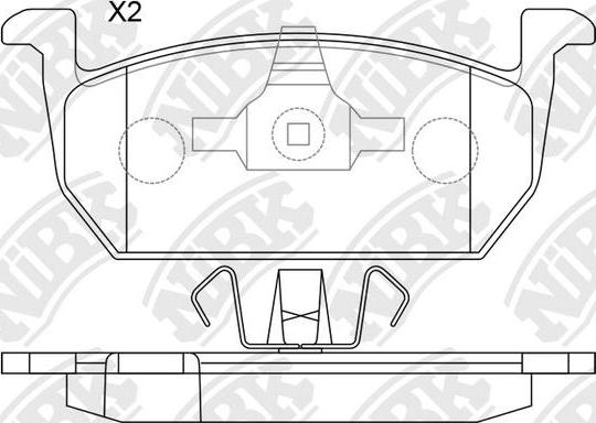 NiBK PN0891 - Гальмівні колодки, дискові гальма autozip.com.ua