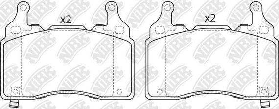 NiBK PN0813S - Комплект високоефективних гальмівних колодок autozip.com.ua