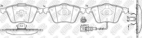 NiBK PN0399W - Гальмівні колодки, дискові гальма autozip.com.ua