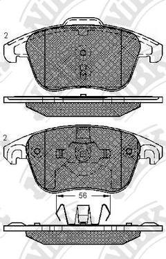 NiBK PN0398 - Гальмівні колодки, дискові гальма autozip.com.ua