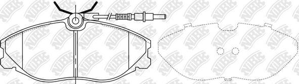 NiBK PN0303W - Гальмівні колодки, дискові гальма autozip.com.ua