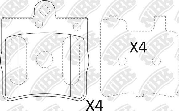 NiBK PN0310 - Гальмівні колодки, дискові гальма autozip.com.ua