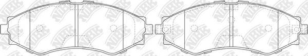 NiBK PN0374 - Гальмівні колодки, дискові гальма autozip.com.ua