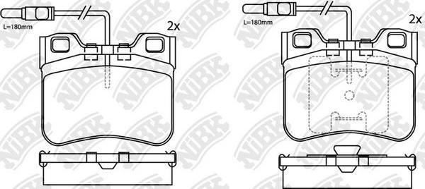 NiBK PN0250W - Гальмівні колодки, дискові гальма autozip.com.ua