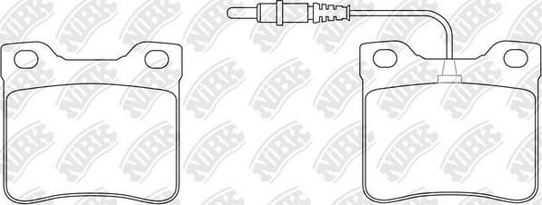 NiBK PN0265W - Гальмівні колодки, дискові гальма autozip.com.ua