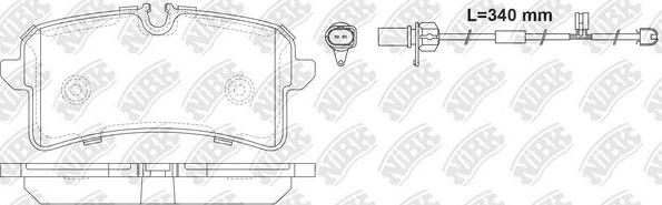 NiBK PN0719W - Гальмівні колодки, дискові гальма autozip.com.ua