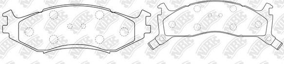 NiBK PN0727 - Гальмівні колодки, дискові гальма autozip.com.ua