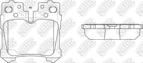 NiBK PN1844 - Гальмівні колодки, дискові гальма autozip.com.ua