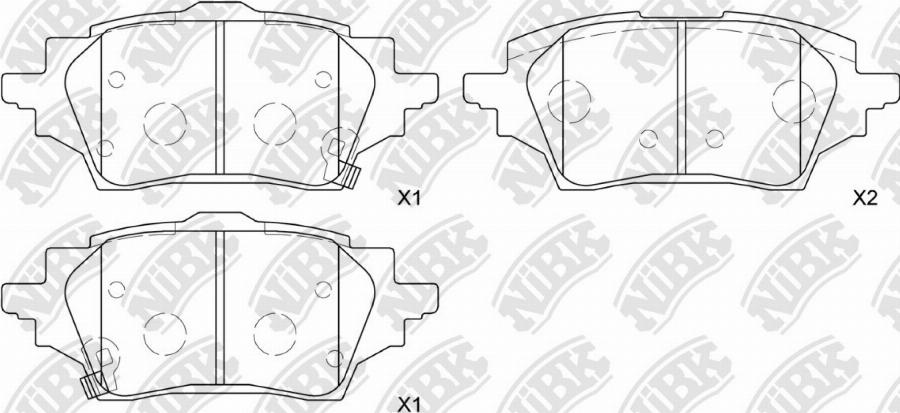 NiBK PN1867 - Гальмівні колодки, дискові гальма autozip.com.ua