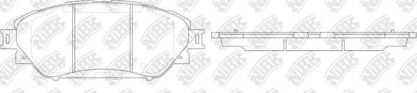 NiBK PN1803 - Гальмівні колодки, дискові гальма autozip.com.ua