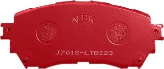 NiBK PN25002S - Комплект високоефективних гальмівних колодок autozip.com.ua